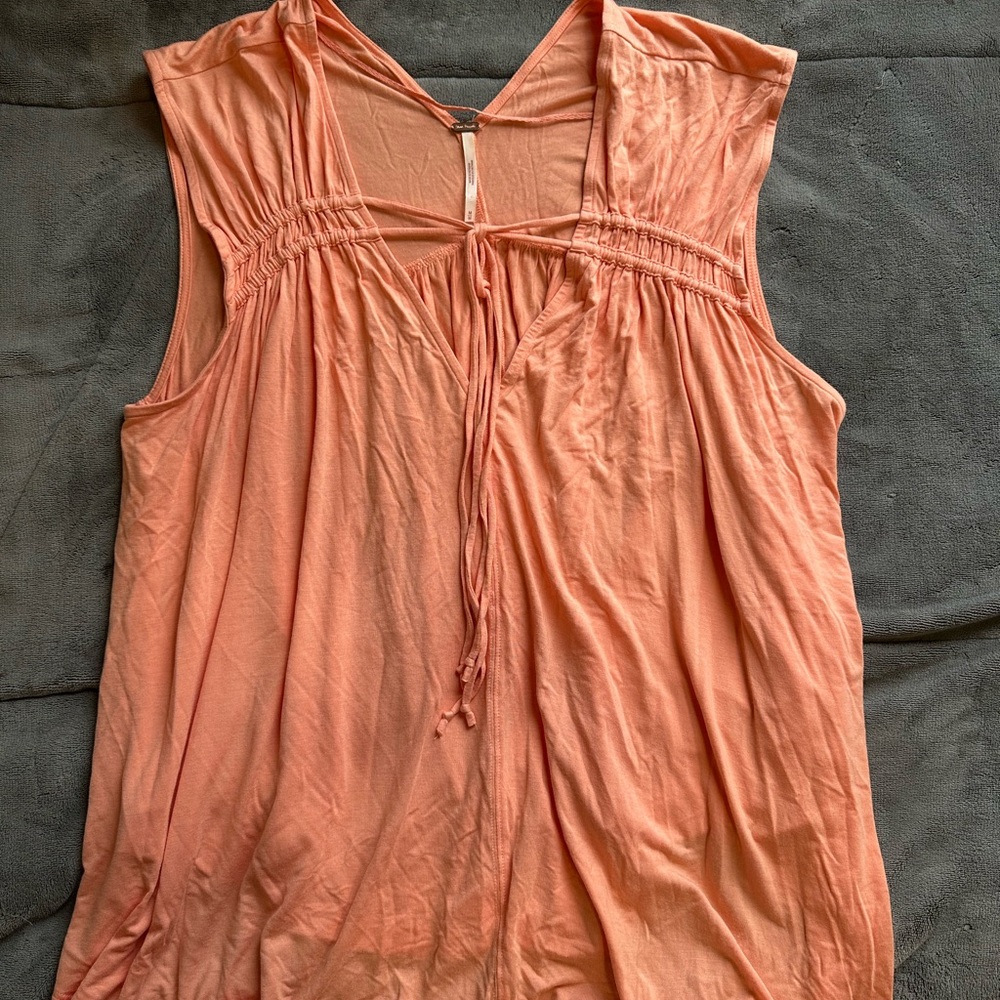 Free people light orange top